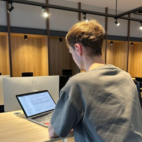 admin-ajax digital nomad in a coworking