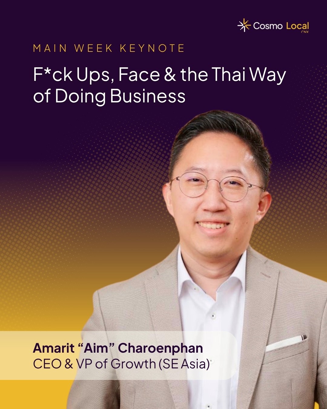 Keynote: F*ck Ups, Face & the Thai Way of Doing Business